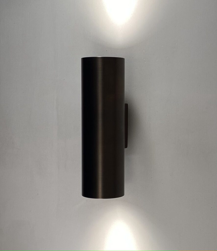 Faustlighgt 70/220 up/down wall light in blackened brass